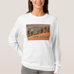 Ruidoso, New Mexiko - große Buchstabe-Szenen T-Shirt