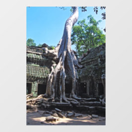 Ruin von Ta Prohm - Angkor Wat, Kambodscha, Asien Fensteraufkleber