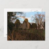 Ruine Church in Sunset Postkarte (Vorne/Hinten)