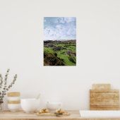 Ruine in irisch-felsiger Landschaft Poster (Küche)