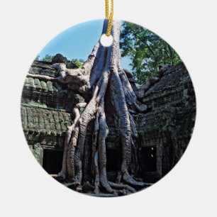Ruine von Ta Prohm - Angkor Wat, Kambodscha, Asien Keramik Ornament