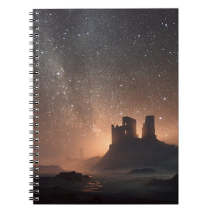 Ruined Castle Glow Star Fill Night Notebook Notizblock