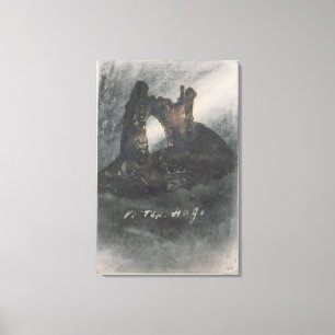 Ruinen an Groz-Nez, an Jersey oder am Bogen Leinwanddruck