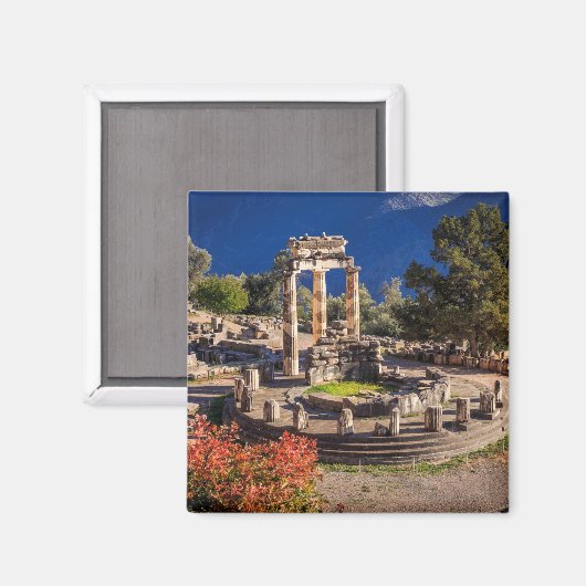 Ruinen Athina Pronaia Tempel im antiken Delphi Magnet (Vorderseite/Rückseite)