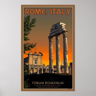 Ruinen auf dem Forum Romanum Poster