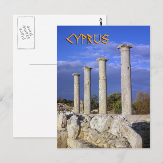 Ruinen auf Zypern Postkarte (Vorne/Hinten)