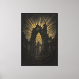 Ruinen der Charkohle & Gold-Kathedrale Leinwanddruck