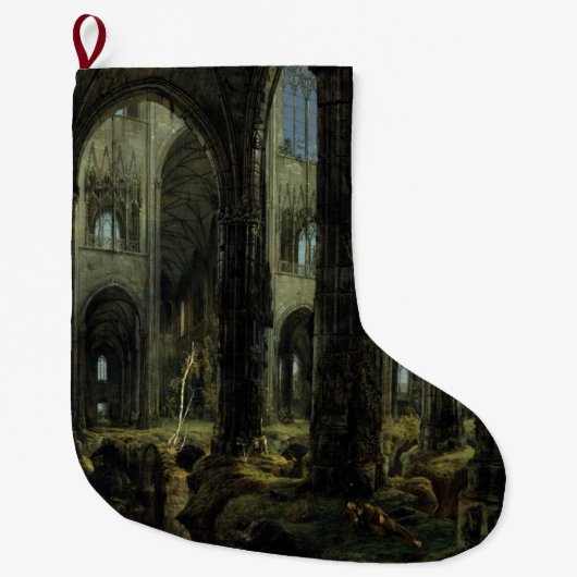 Ruinen der gotischen Kirche (von Carl Blechen) Großer Weihnachtsstrumpf (Vorderseite)