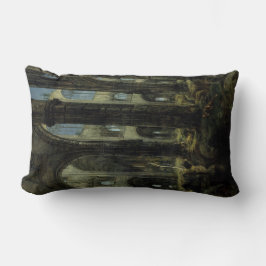 Ruinen der gotischen Kirche (von Carl Blechen) Lendenkissen