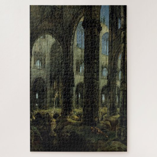 Ruinen der gotischen Kirche (von Carl Blechen) Puzzle (Vertikal)