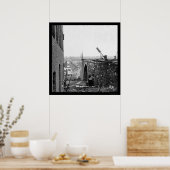 Ruinen der Richmond & Petersburg Brücke 1865 Poster (Küche)