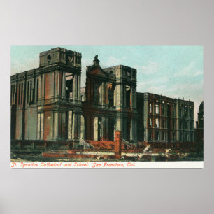 Ruinen der St. Ignatius Kathedrale und Schule Poster
