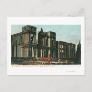 Ruinen der St. Ignatius Kathedrale und Schule Postkarte