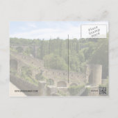 Ruinen der Stadt Luxemburg Postkarte (Rückseite)