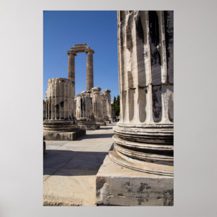 Ruinen des alten griechischen Tempels Poster