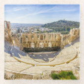 Ruinen des alten Theaters Herodion Atticus Glasuntersetzer (Vorderseite)