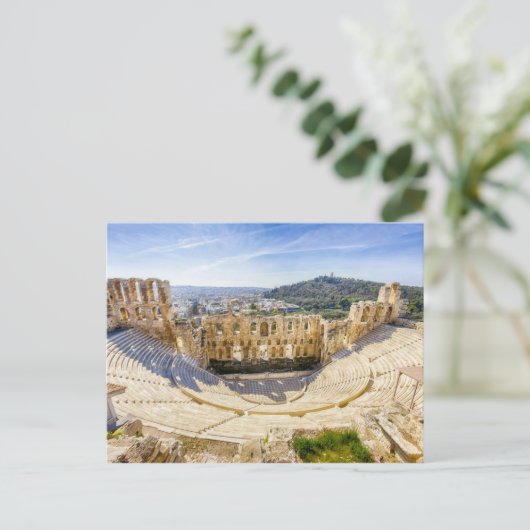 Ruinen des alten Theaters Herodion Atticus Postkarte (Stehend Vorderseite)