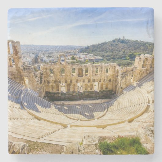 Ruinen des alten Theaters Herodion Atticus Steinuntersetzer (Vorderseite)