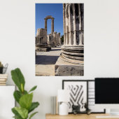 Ruinen des antiken griechischen Tempels Poster (Heimbüro)