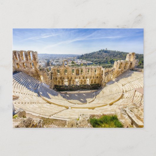 Ruinen des antiken Theaters Herodion Atticus Postkarte (Vorderseite)