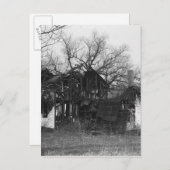 Ruinen des Bauernhauses Postkarte (Vorne/Hinten)