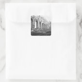 Ruinen des Cour des Comptes Quadratischer Aufkleber (Tasche)