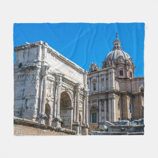 Ruinen des Römischen Forums in Rom, Italien Fleecedecke (Vorderseite (Horizontal))