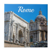 Ruinen des Römischen Forums in Rom, Italien Fliese (Vorderseite)