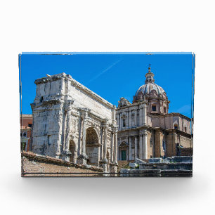 Ruinen des Römischen Forums in Rom, Italien Fotoblock