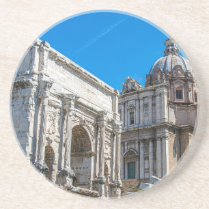 Ruinen des Römischen Forums in Rom, Italien Getränkeuntersetzer