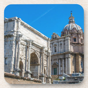 Ruinen des Römischen Forums in Rom, Italien Getränkeuntersetzer