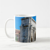 Ruinen des Römischen Forums in Rom, Italien Kaffeetasse (Links)
