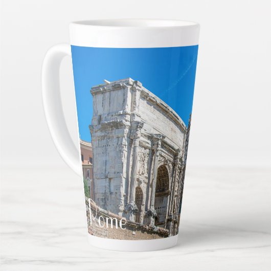 Ruinen des Römischen Forums in Rom, Italien Milchtasse (Linke Ecke)