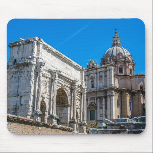 Ruinen des Römischen Forums in Rom, Italien Mousepad