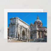 Ruinen des Römischen Forums in Rom, Italien Postkarte (Vorne/Hinten)