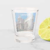 Ruinen des Römischen Forums in Rom, Italien Schnapsglas (Rückseite)