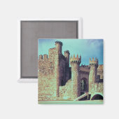 Ruinen des Schlosses of the Knights Templar Magnet (Vorderseite/Rückseite)