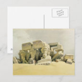 Ruinen des Tempels von Kom Ombo, aus "Ägypten und  Postkarte (Vorne/Hinten)