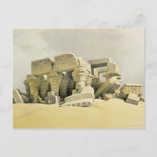 Ruinen des Tempels von Kom Ombo, aus "Ägypten und  Postkarte (Vorderseite)