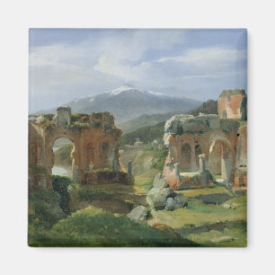 Ruinen des Theaters bei Taormina Magnet