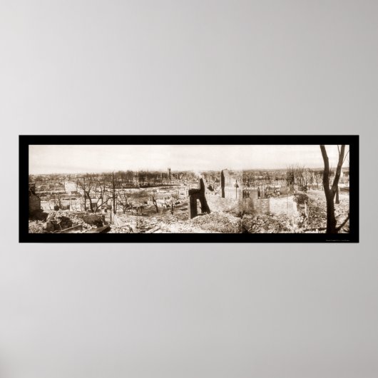 Ruinen im Chelsea Mass Foto 1908 Poster (Vorne)