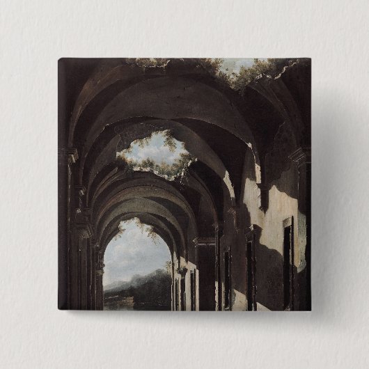Ruinen in einer Landschaft, c.1646-47 Button (Vorderseite)