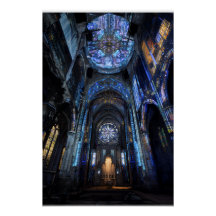 Ruinen-Kathedrale Buntglas-Projektionsleuchten