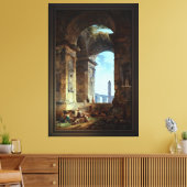 Ruinen mit Obelisk in der Ferne Leinwanddruck (Insitu (Wohnzimmer))