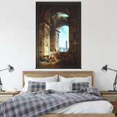 Ruinen mit Obelisk in der Ferne Leinwanddruck (Insitu (Schlafzimmer))