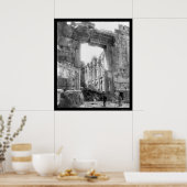 Ruinen-Tempel in Baalbek, Libanon 1910 Poster (Küche)