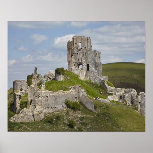 Ruinen von Corfe Castle, in der Nähe von Wareham, Poster (Vorne)
