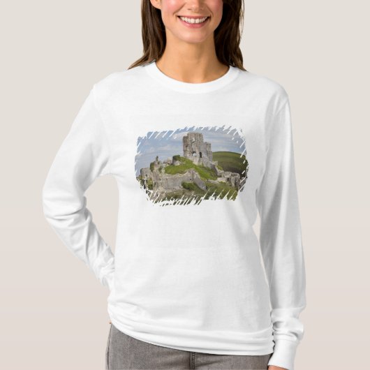 Ruinen von Corfe Castle, in der Nähe von Wareham, T-Shirt (Vorderseite)