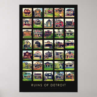 Ruinen von Detroit Poster - Verschwundene Zuhause