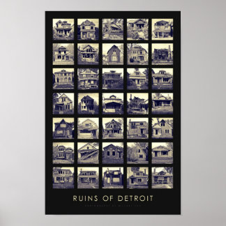 Ruinen von Detroit Poster - Verschwundene Zuhause